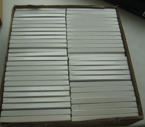 50 WHITE LITHO KROME GIFT BOXES JEWELRY BOXES 6 5/8 X 3 1/4  X 7/8 NEW