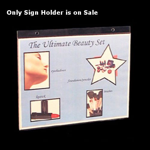 Lot of 10 clear acrylic horizontal wall mount sign holder (10&#034;w x 8&#034;h) for sale