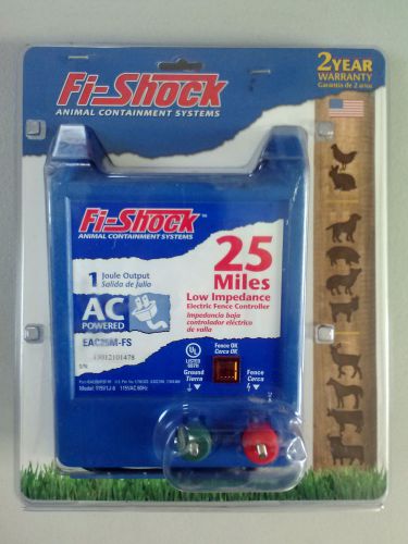 New Fi-Shock Electric AC Powered Fence Energizer  25 Mile Range EAC25M-FS