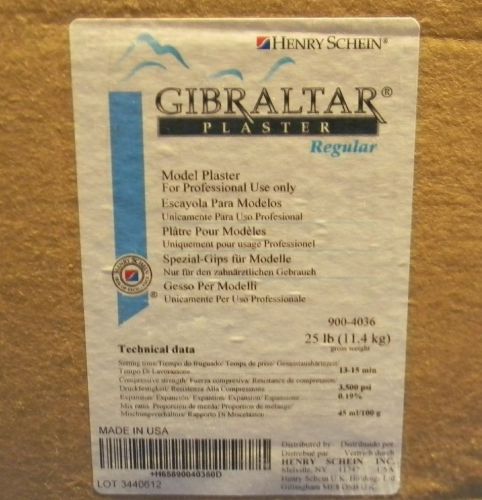 Henry Schein Gibraltar Plaster Reg Set 25Lb Bx 900-4036