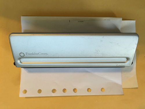 Authentic Franklin Covey 22997 Classic Silver Planner 7 Hole Punch