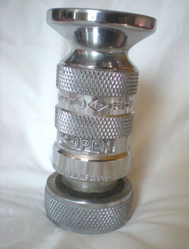 Fire hose nozzle wd allen mfg. co. chicago, il. chrome plated brass for sale