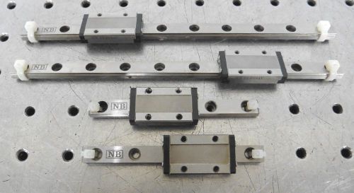 C114673 lot 4 nb nippon bearing sebs9ay linear slide rails (94.75mm &amp; 195mm) for sale