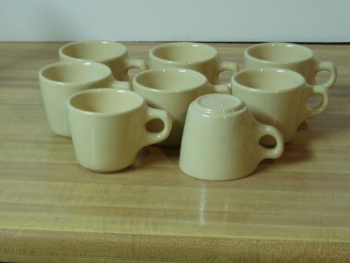8 Vintage Buffalo China Coffee Cups Made in USA, all match! Cafe Bar Restaurant