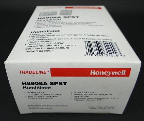 Honeywell H8908A SPST Humidity Control - NEW IN BOX