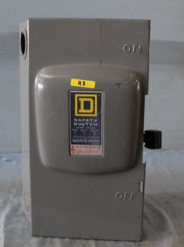 Square D fusible disconnect enclosed safety switch 100 amp 240 volt FREE SHIP