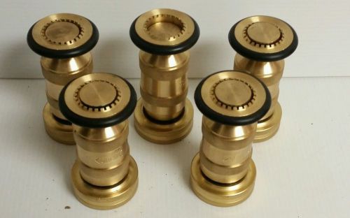 1.5&#034; 1-1/2&#034;brass fire hose water nozzle fog nozzle with bumper. nh/nst threads&lt;5 for sale