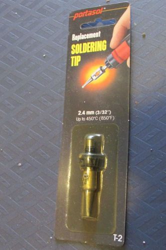 PORTASOL REPLACEMENT SOLDERING TIP 2.4MM 3/32 DEGREE T-2 for p-1 &amp; P-1K  NEW