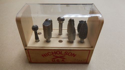Nicholson Rotary File Kit with wooden case