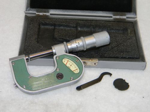 Federal indicating micrometer 0-1&#034; model 200p-1 mikemaster/case, lock,machinist for sale