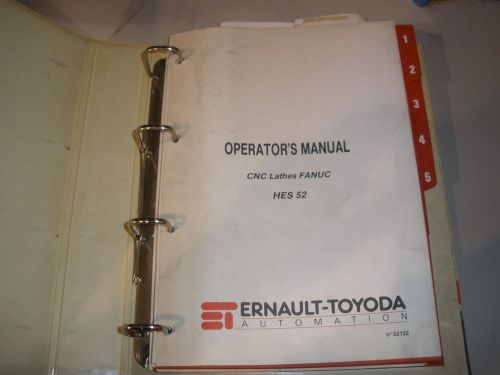 Toyoda CNC Lathe HES52 Operations Manual Fanuc
