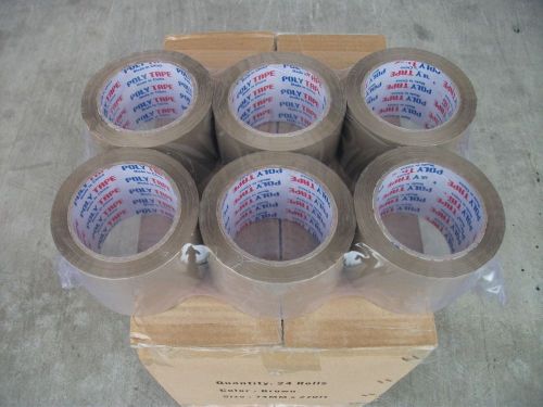 24 Rolls Packging  3&#034; Brown Sealing Box Tape    1.8Mil x 270 Feet