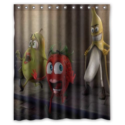 Best Quality Funny Fruit Shower Curtain available 4 Size