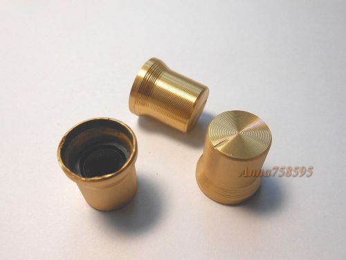 25pcs High Quality Aluminum Potentiometer Volume KNOBS D15.0mm H15.7mm Golden