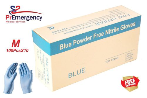 1000/Cs Nitrile Disposable Gloves Powder Free ( Non Latex Vinyl Exam) Size: M