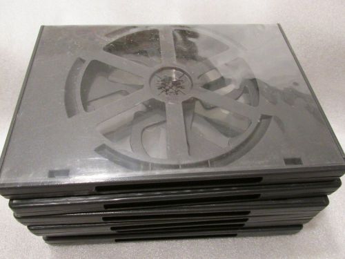 6 BLACK SINGLE DVD / CD CASES 14 MM STANDARD (USED)