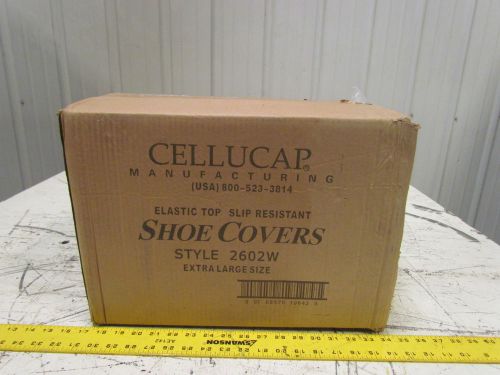 Cellucap 2602w white polypropylene shoe cover 5.5mil 6-1/2&#034; pk300 for sale