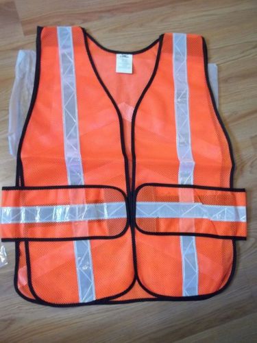 New condor breakaway orange mesh safety vest w/ reflective lines,universal size for sale