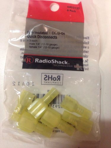 Fully Insulated • Crimp-On Quick Disconnects #640-3135 By RadioShack