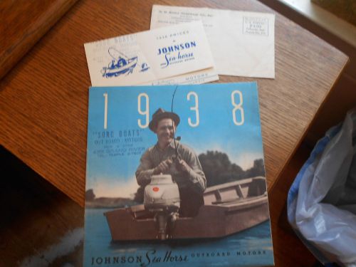 ORIGINAL 1938 JOHNSON SEA HORSE LITERATURE BOAT ENGINE !!