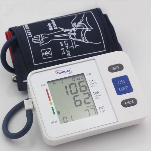 Automatic Digital Arm Blood Pressure Monitor Heart Beat Meter Jumper JPD900A FDA