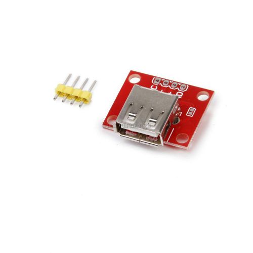 USB Female Port Connector Breakout Board 5V Power 2.54mm Header for Arduino