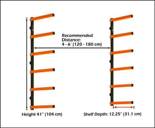 Htc pbr-001 portamate wood storage lumber organizer rack, wall mount for sale