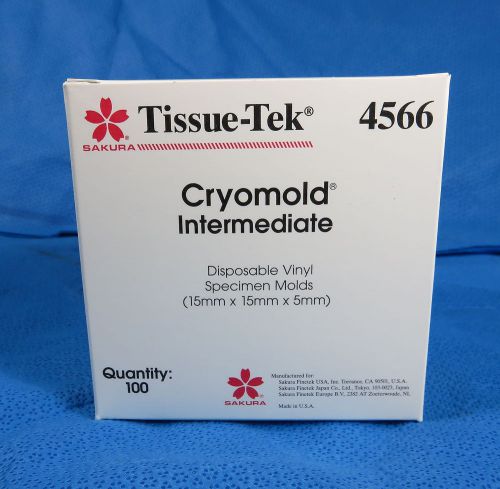 Tissue-tek 4566 cryomold intermediate disposable vinyl specimen molds (100) ea. for sale