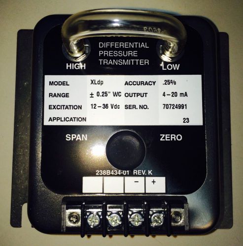 Ashcroft XLDP+/-.25&#034; w.c.Differential Pressure Transmitter
