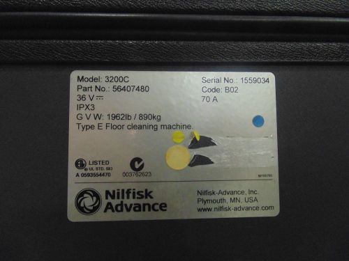Nilfisk Advance 3200C Type E Floor Cleaning Machine -
							
							show original title