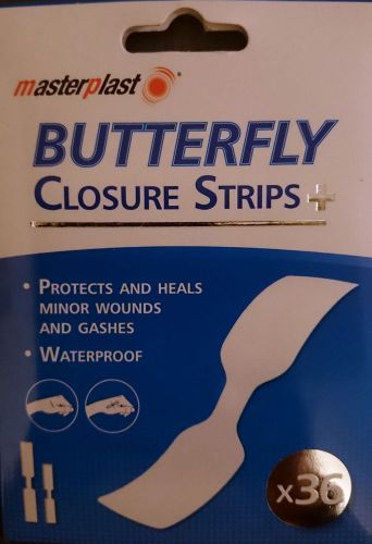 36 X MasterPlast Butterfly Skin Wound Closure Strips Plaster Waterproof FirstAid-
							
							show original title