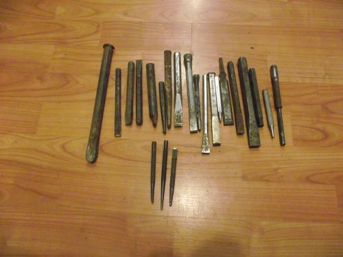 Vintage Various PUNCHES AWLS WEDGES NAIL SETS Toolbox Steampunk Shop GREAT!