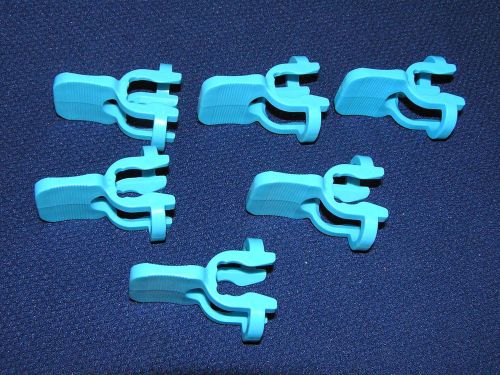 6 keck ball and socket plastic clamp - light blue clips # ks19 for sale