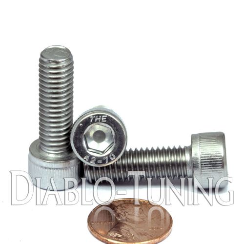 M8 - 1.25 x 25mm - qty 10 - a2 stainless steel socket head cap screws - din 912 for sale