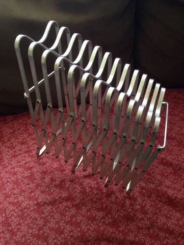 Vintage Aluminum Expandable Section Collator Magazine Rack Camco