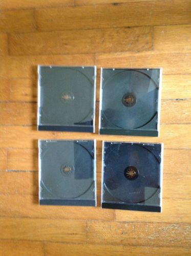50 CD DVD Disc Black Plastic REGULAR Jewel Cases with artwork slot
