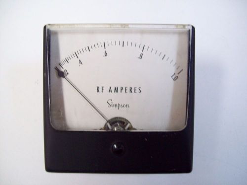 SIMPSON 31095 RF AMPERES METER 0-1.0 - USED - FREE SHIPPING