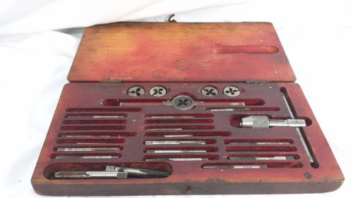 Vintage GTD Greenfield Tap and Die Set No. 328 in Wooden Box