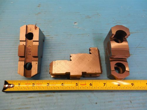 3PCS HARDENED SEPARATED TOP CHUCK JAWS 1 1/4 THICK X 2&#034; TALL (1.910) X 2 3/4&#034;