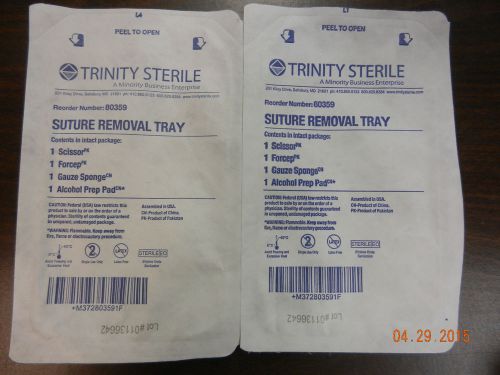 Suture Removal Kit with scissor and tweezer forcep Trinity # 80359 New 2 pcs
