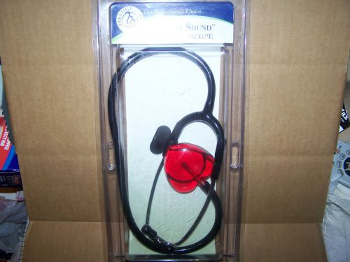 Stethoscope red heart clear sound prestige medical single black tube s-107 h new for sale