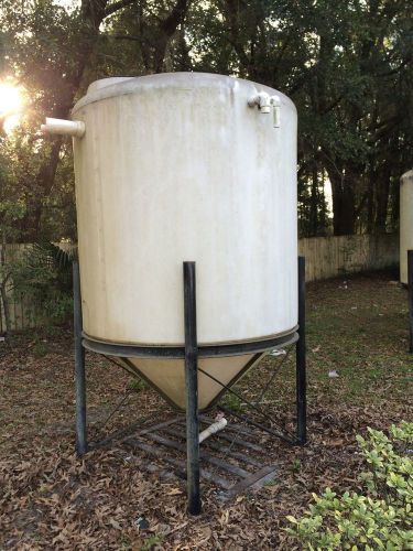 1000 Gallon Cone Shaped Storage Tanks with Stands