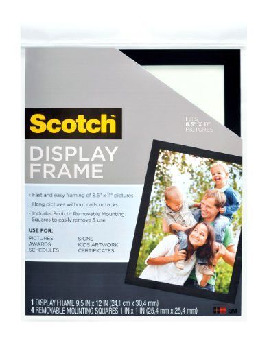 Scotch 8 5 X 11 Inches Document Size Display Frame 4 Removable Mounting Squares
