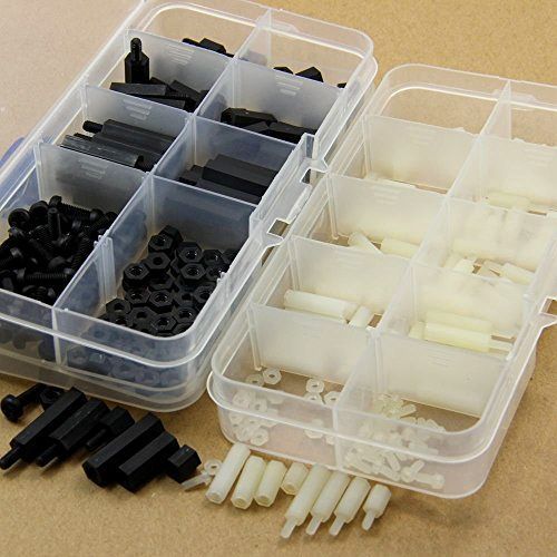300pcs m3 nylon hex spacers screw nut stand-off plastic accessories assortment b for sale