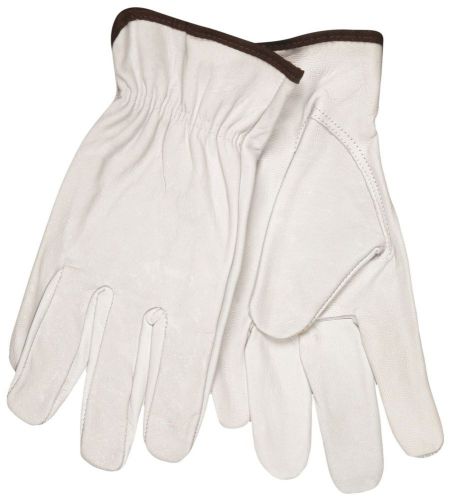 MCR Safety 3613XL Select Grain Goatskin Driver Gloves with Keystone Thumb, Wh...
