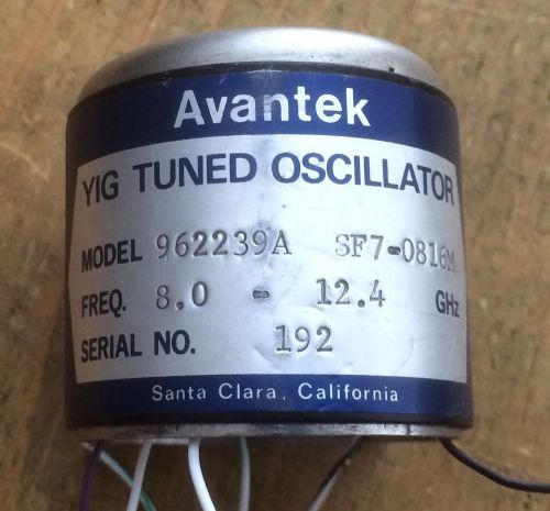 YIG Oscillator 8 to 12.4 GHz Avantek