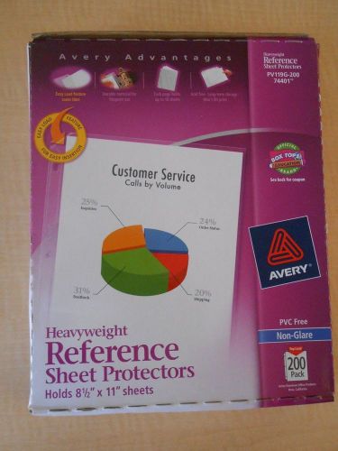 Avery Heavyweight Reference Sheet Protectors, Letter, 200 per Box  Clear # 74401
