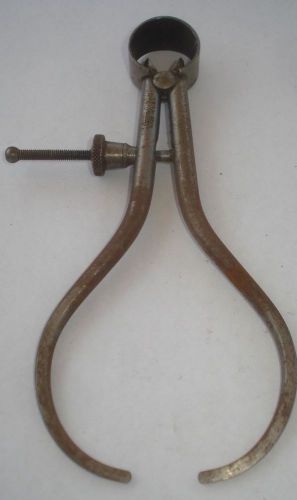Vintage lufkin 4 in spring-type outside caliper w/ round legs solid nut for sale