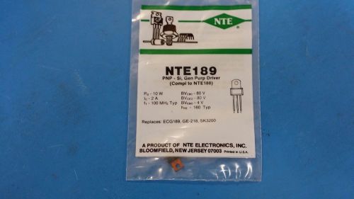 (1 PC) NTE189, ECG189, GE-218, SK3200, Silicon PNP Transistor, Gen Purp Driver