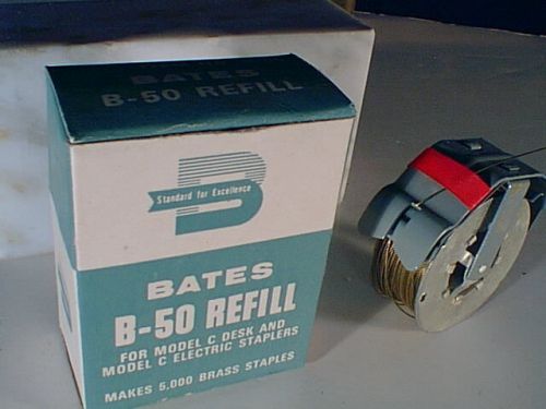 BATES B-50 REFILL STAPLES for models C desk &amp; model C electric staplers NOS =